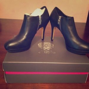 Vince Camuto black booties